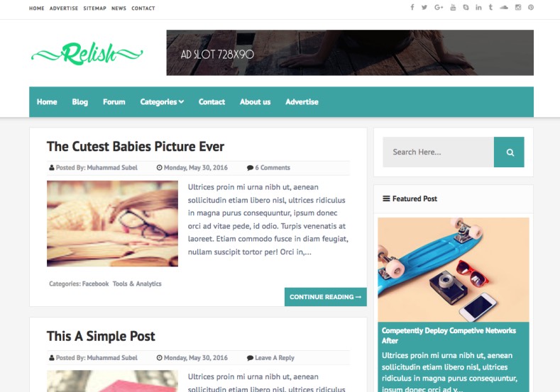 Relish Blogger Template