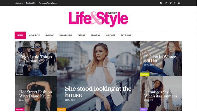 Lifestyle Magazine blogger template