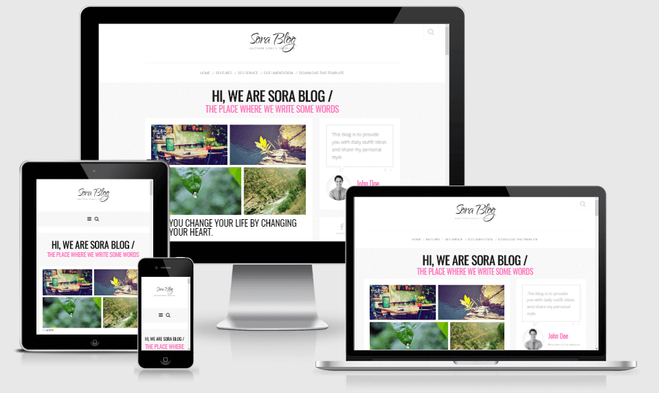 Sora Blogger Template