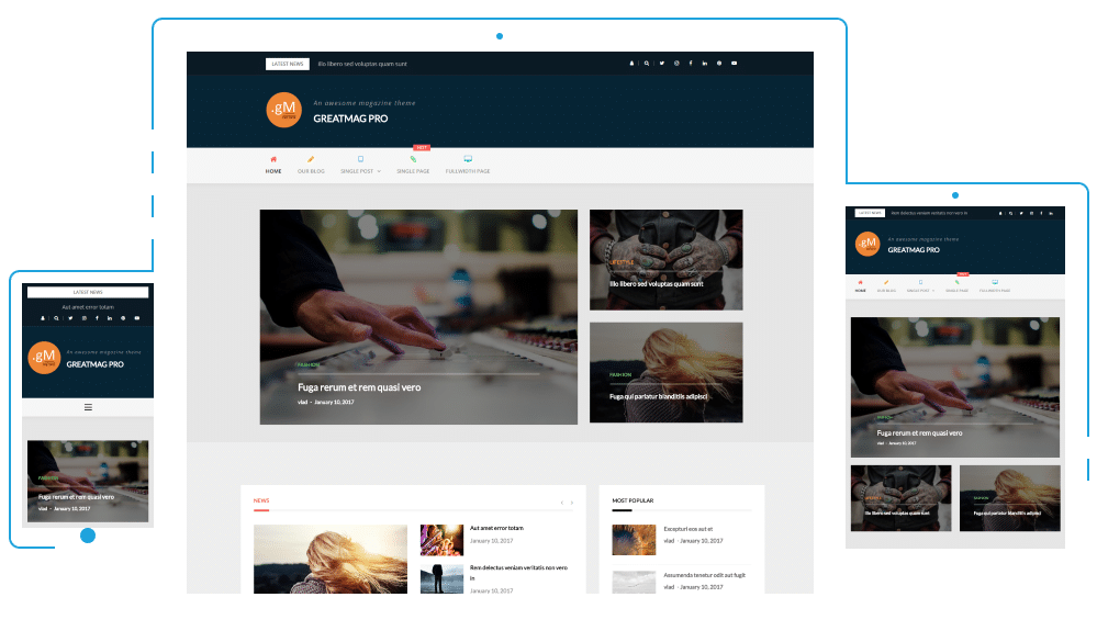 GreatMag Pro Magazine WordPress Theme