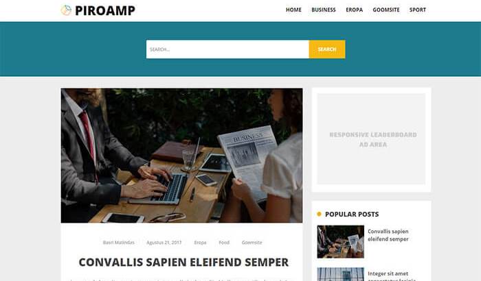 Piroamp AMP Blogger Template