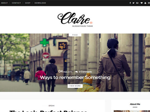 Claire Blogger Template